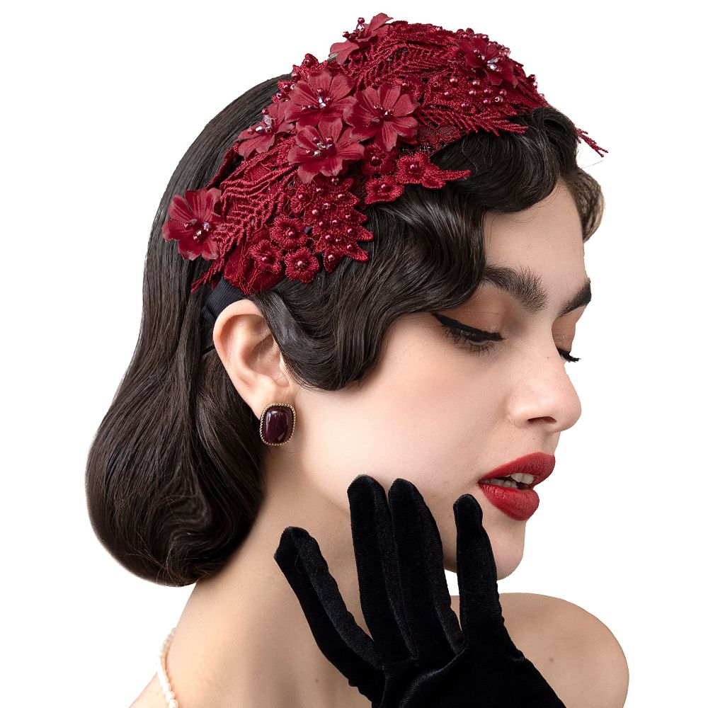 Women'S Fashion In The 50S - Diadema de encaje para mujer, sombrero