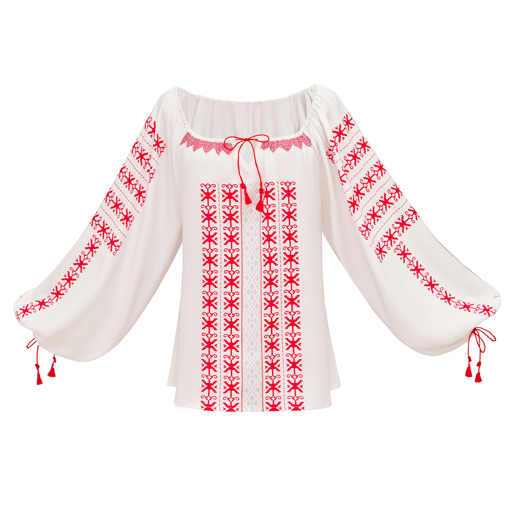 Puff Sleeve Blouse - Disfraz de Marion Ravenwood para mujer,