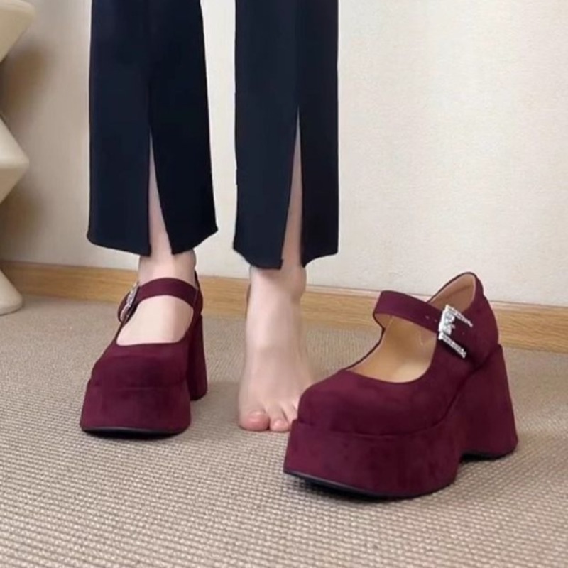 Women'S Fashion Korea - Zapatos Mary Jane con plataforma gruesa