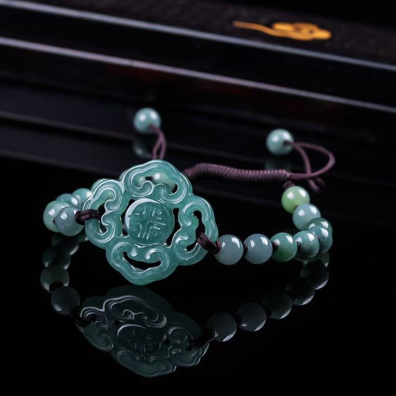 Women And Men Fashion - Pulsera de Jadeíta Natural Grado A,