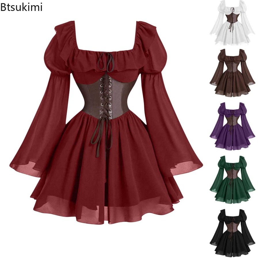 Women'S Fashion Renaissance Period - Vestido Medieval de la Época Renacentista,