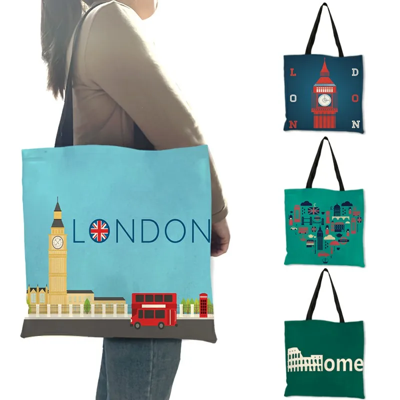 Women'S Fashion London - Bolso de hombro de lino de