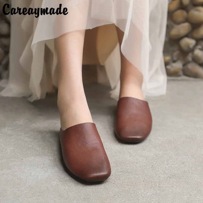 Careaymade-Zapatillas de piel  - Women'S Fashion Korea reseña y precio