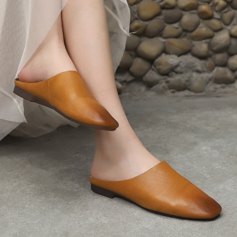 Careaymade-Zapatillas de piel  - Women'S Fashion Korea reseña y precio