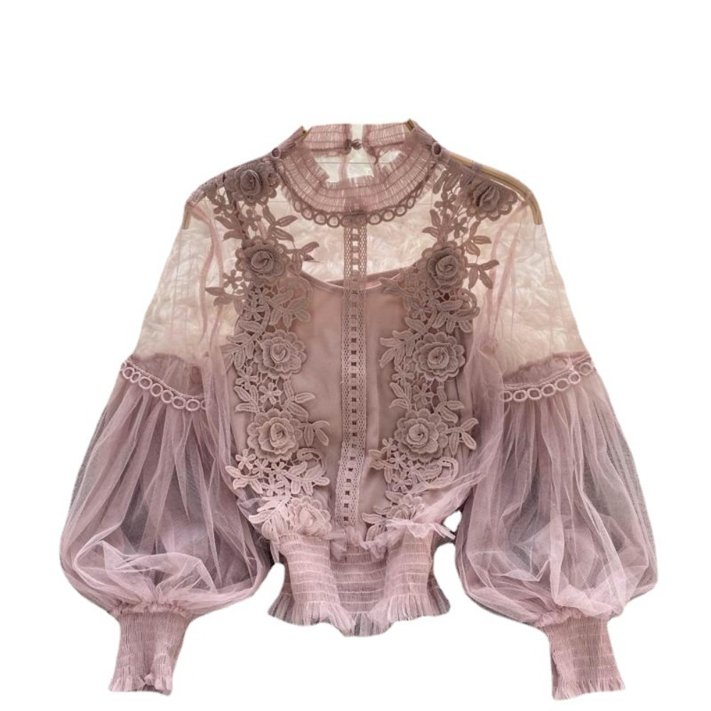 2 unids/set de Blusa de manga  - Puff Sleeve Blouse reseña y precio
