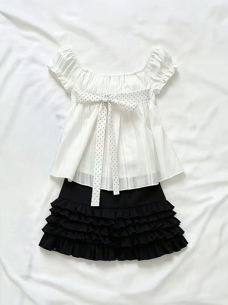 Conjunto de 2 Piezas de Moda C - Puff Sleeve Blouse reseña y precio