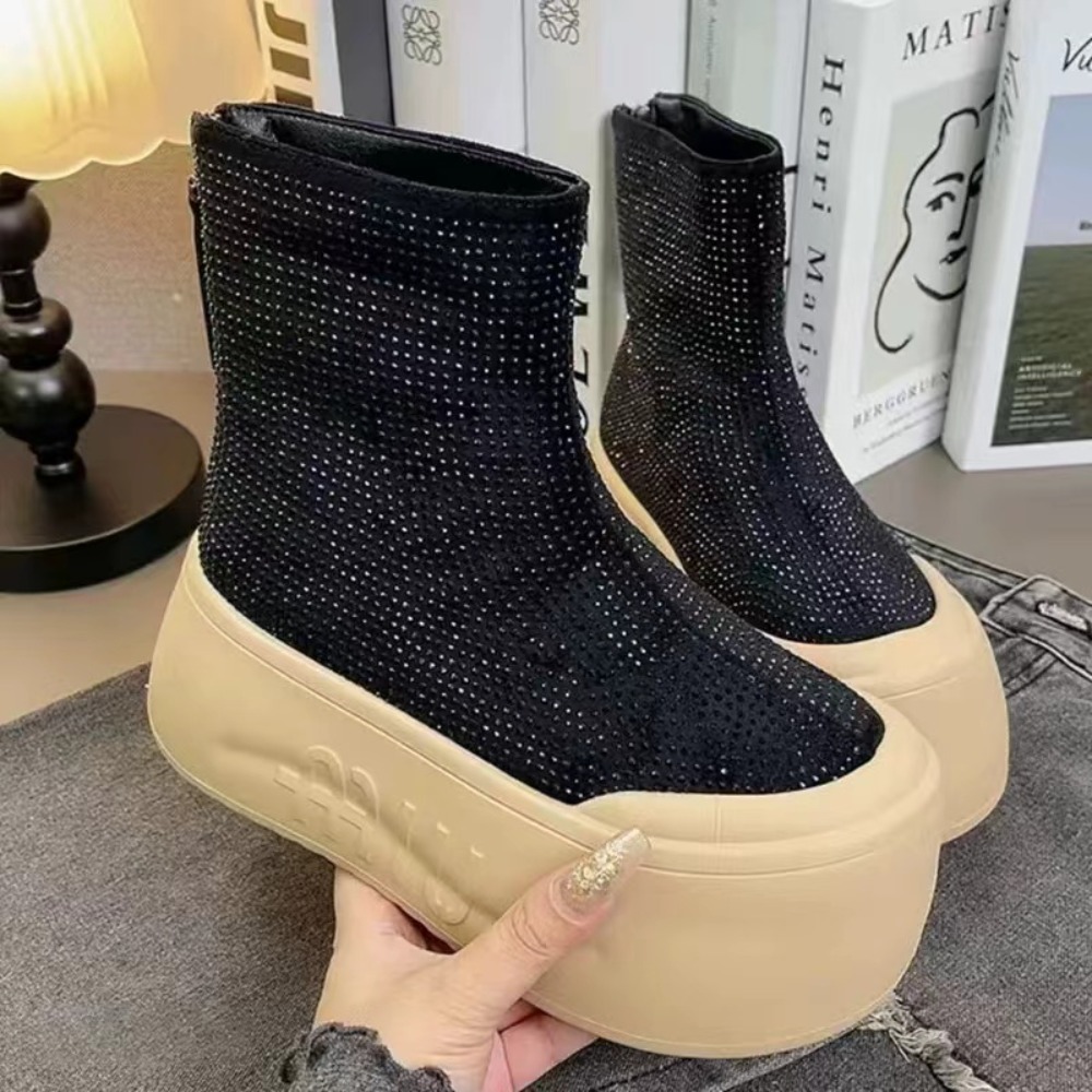 Botines de lujo con diamantes  - Women'S Fashion Korea reseña y precio