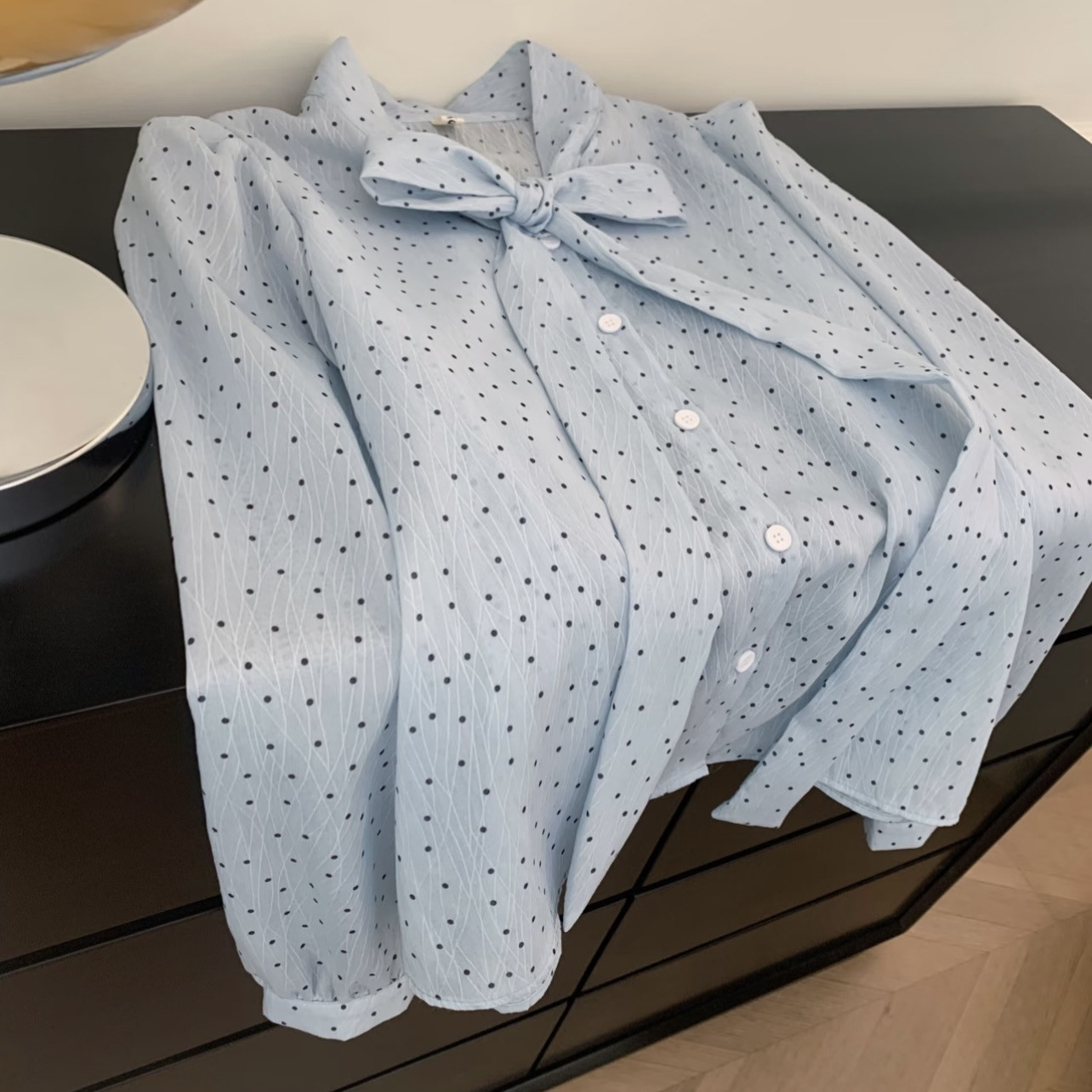 Blusa de Manga Larga con Lazo  - Puff Sleeve Blouse reseña y precio