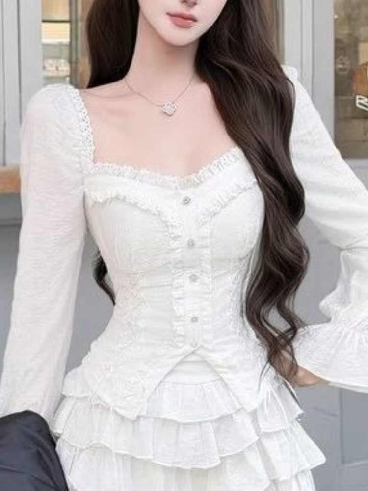 Conjunto elegante francés Hara - Puff Sleeve Blouse reseña y precio
