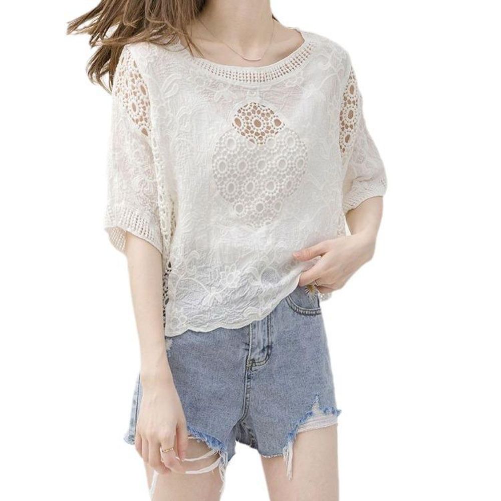 Poncho de punto calado blanco  - Women'S Fashion Hoodies reseña y precio