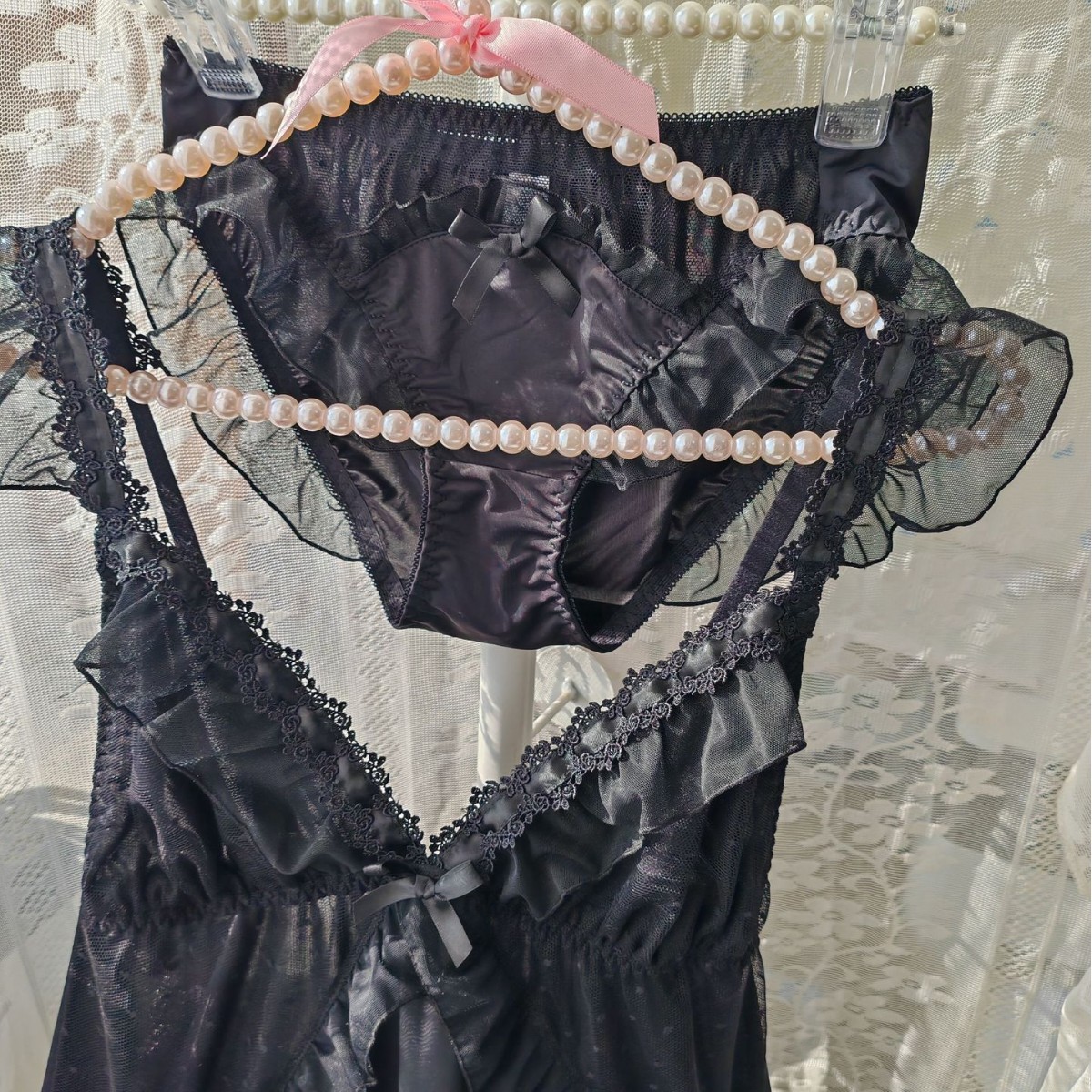 Conjunto de camisón de seda fr - Spaghetti Strap Dress reseña y precio