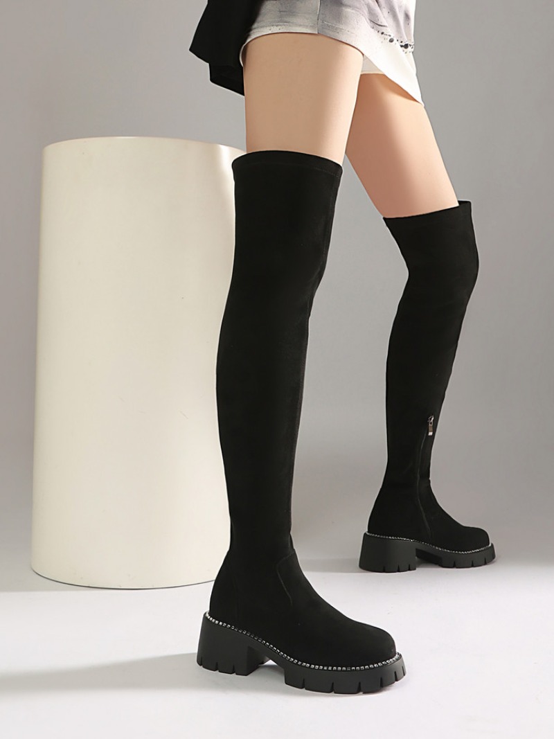 Botas largas hasta el muslo de - Women Fashion Over 40 reseña y precio