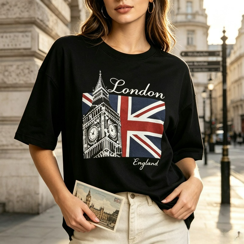 Camiseta con Estampado Frontal - Women'S Fashion London reseña y precio
